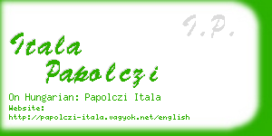 itala papolczi business card